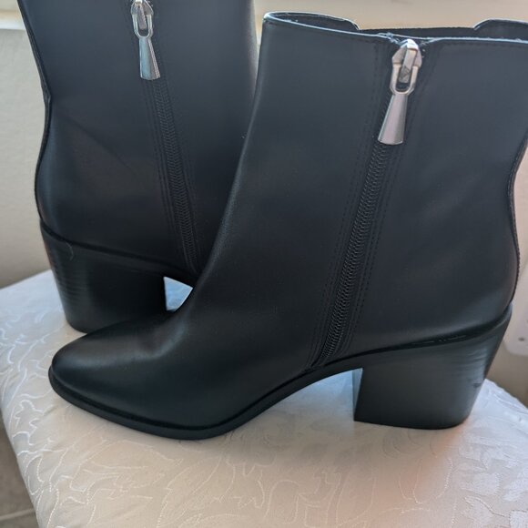 Womens BP Baylee Black side zip ankle boot - Picture 4 of 11